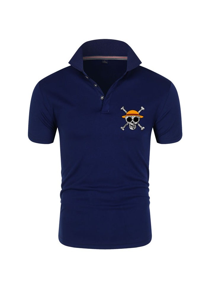 KUYING New One Piece Printed Casual Polo Shirt  - Image 1