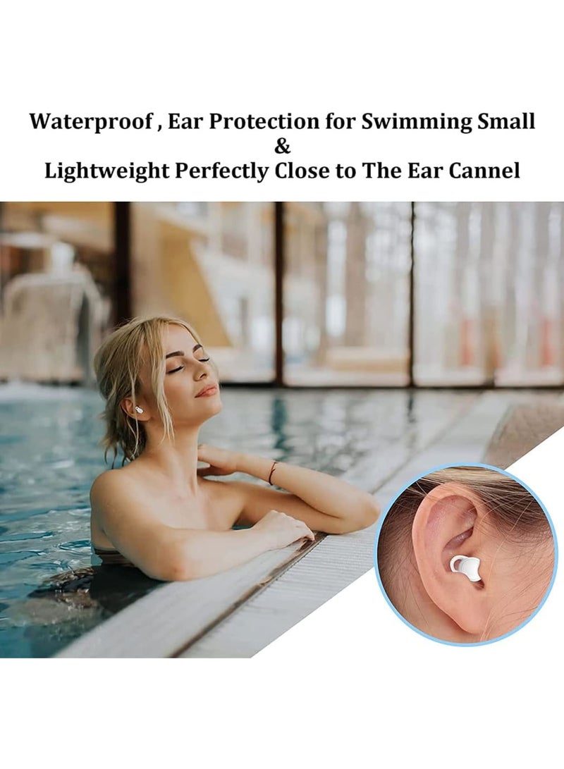 SOLARAE Silicone Ear Plugs for Sleeping Noise Cancelling, Soft Reusable Earplugs for Sleep, Ear Plug for Swimming Snoring Traveling Studying Working Mowing Loud Noise, 1 Pair (White) - Image 4