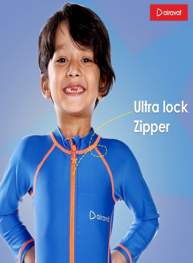 AIRAVAT ملابس سباحة AIRAVAT للأولاد والبنات، ملابس سباحة Surfrider 1508 للأطفال، ملابس سباحة لكامل الجسم (11-12 سنة، أزرق) - Image 5