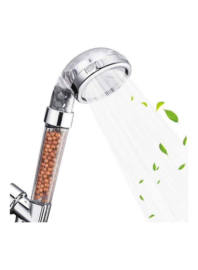Silver Handheld Shower Head with Built-In Filter - Image 1