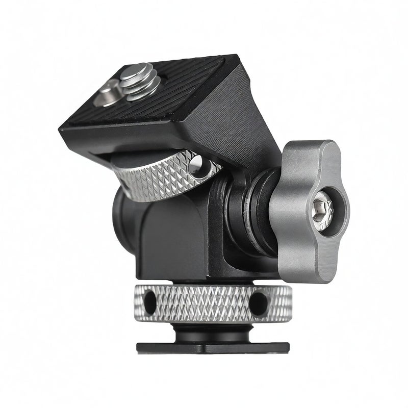 JLwin JL-21 Camera Monitor Mount Bracket with Cold Shoe Field Monitor Mount Holder Aluminum Alloy with 1/4 Inch Screw for Monitors LED Light Flash - Image 1
