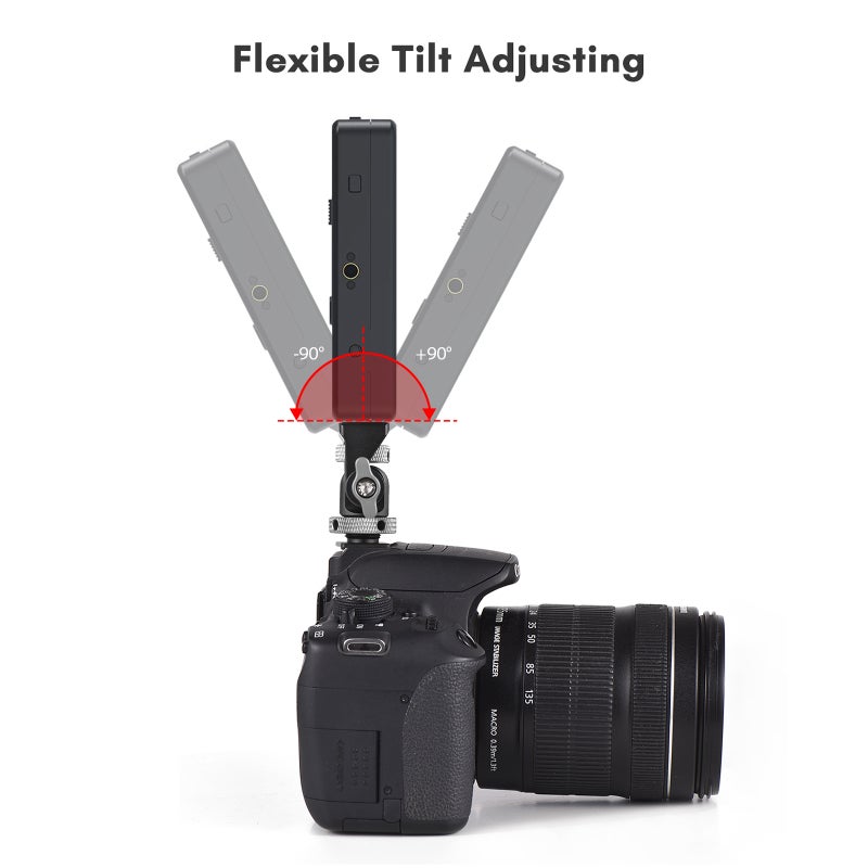 JLwin JL-21 Camera Monitor Mount Bracket with Cold Shoe Field Monitor Mount Holder Aluminum Alloy with 1/4 Inch Screw for Monitors LED Light Flash - Image 2