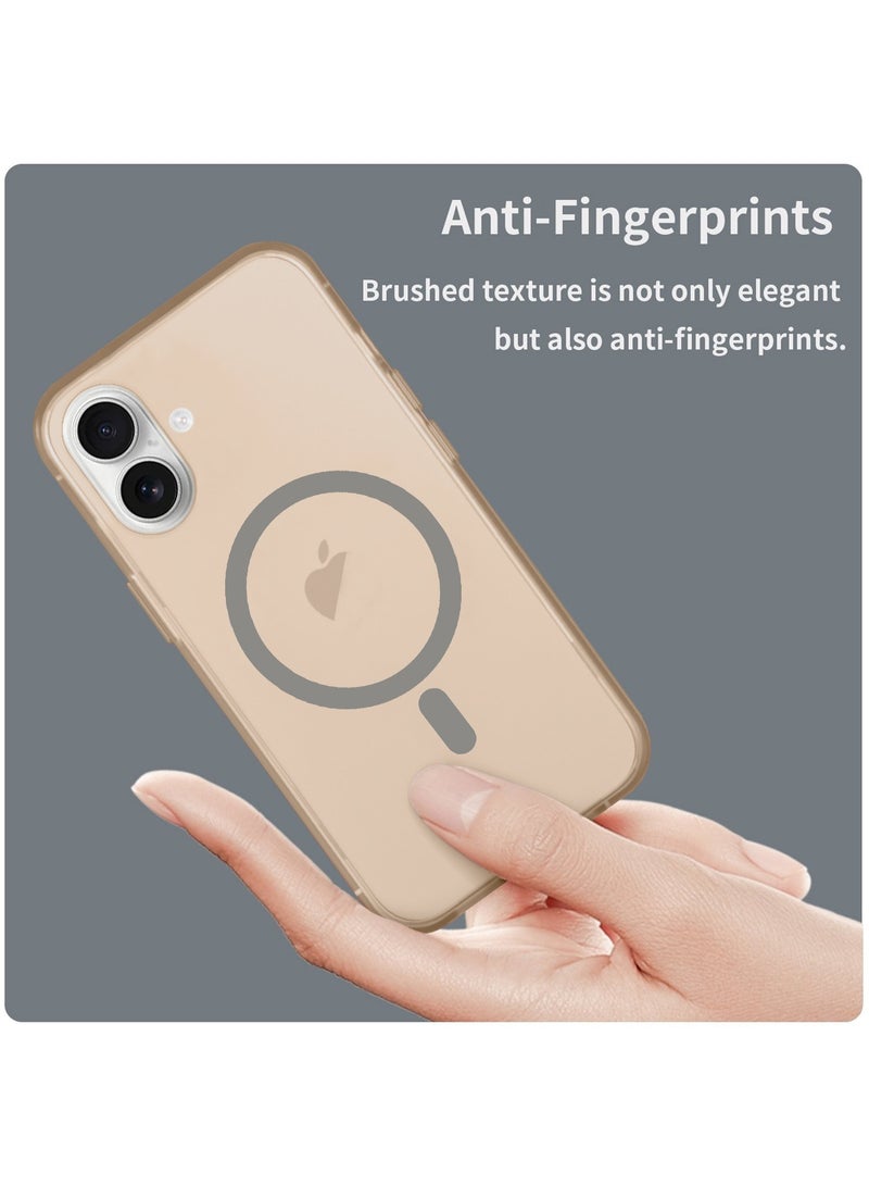 Wtech Apple iPhone 17 5G 2025 Clear Case Compatible with MagSafe Skin Touch Soft TPU Case Cover (MCMPMN) - Brown - Image 3