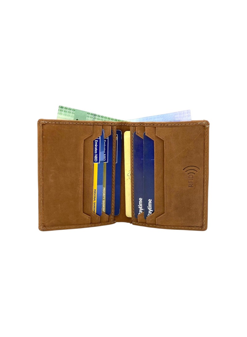 LAVERI LEATHER Slim Outside Cards & Cash Wallet # RFID 1654 EL - Image 1