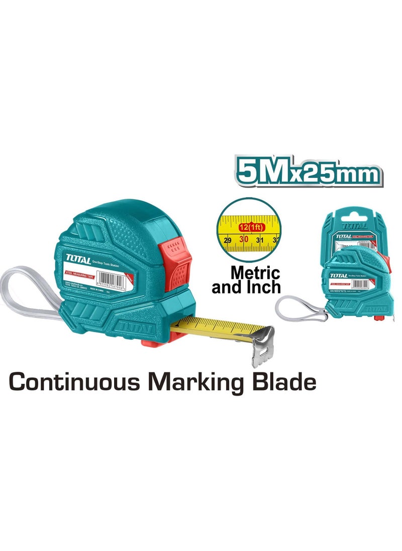 TOTAL - TOTAL Steel Measuring Tape 5m X 25mm TMT126352 - Image 1