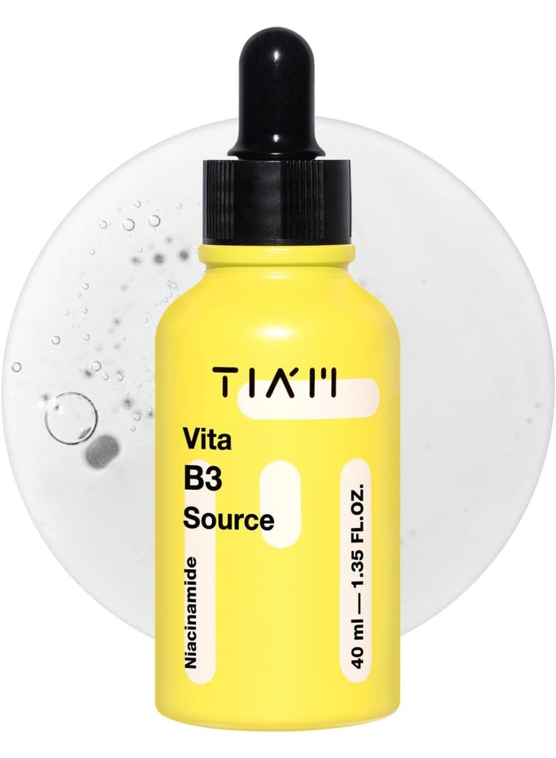 TIA'M TIAM Vita B3 Source, Niacinamide Serum, 10% Niacinamide (Vitamin B3), 2% Arbutin Serum, Age spot, Hyperpigmentation, Dark spot, 1.35 Oz - Image 1