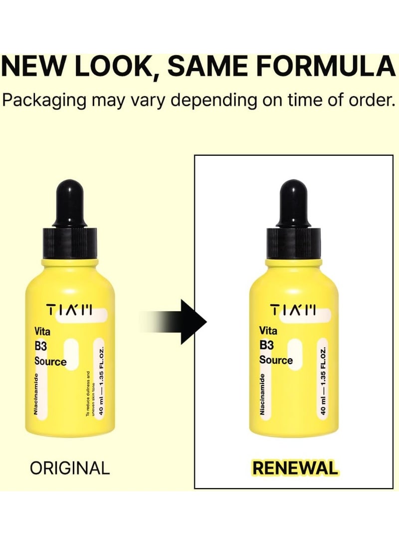 TIA'M TIAM Vita B3 Source, Niacinamide Serum, 10% Niacinamide (Vitamin B3), 2% Arbutin Serum, Age spot, Hyperpigmentation, Dark spot, 1.35 Oz - Image 2