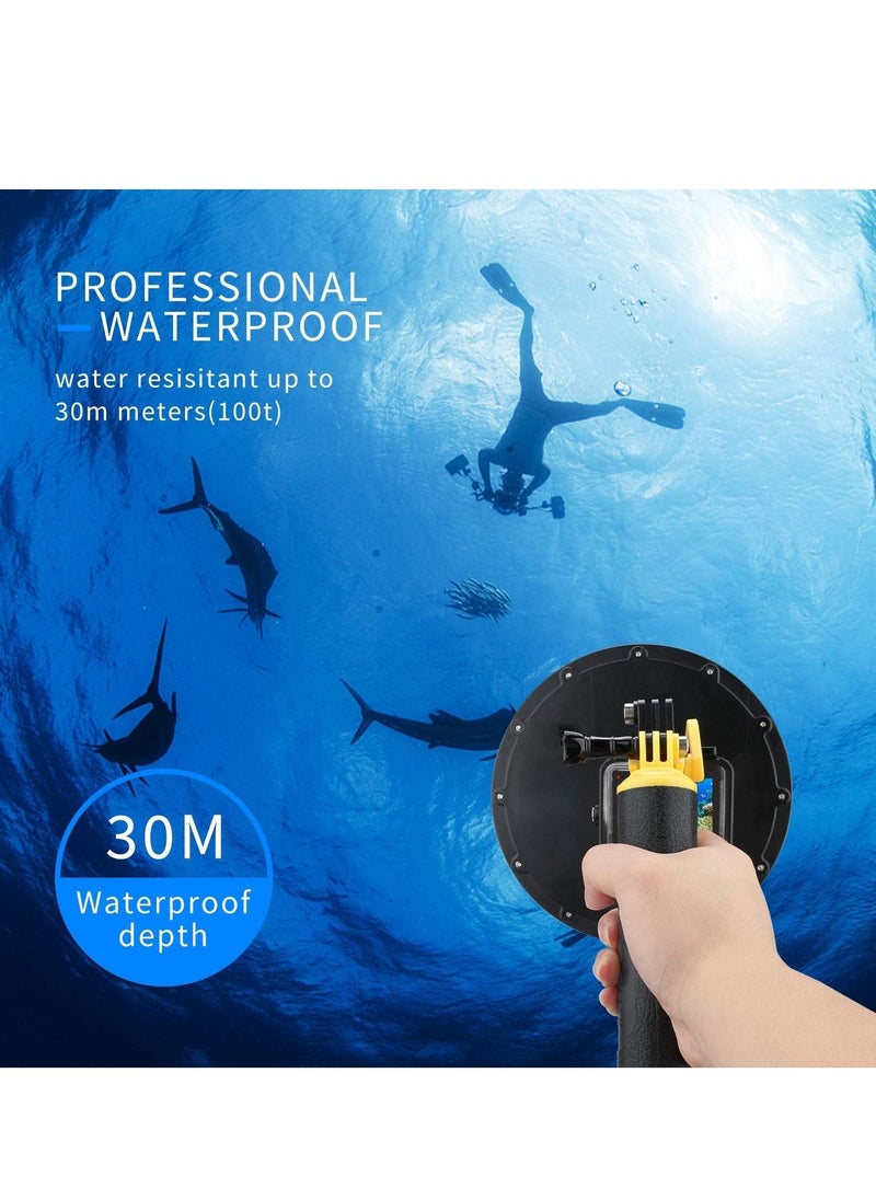 Generic - 6'' Dome Port 30M Waterproof Housing Case with Floating Handle Trigger for GoPro Hero 9 Black Underwater Cover - Image 1