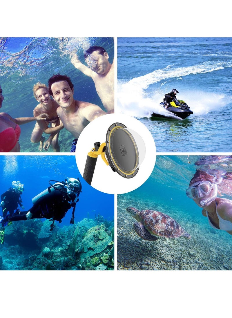 Generic - 6'' Dome Port 30M Waterproof Housing Case with Floating Handle Trigger for GoPro Hero 9 Black Underwater Cover - Image 1