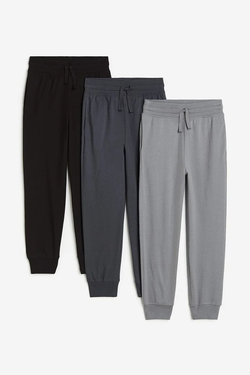 H&M 3-pack cotton jersey joggers