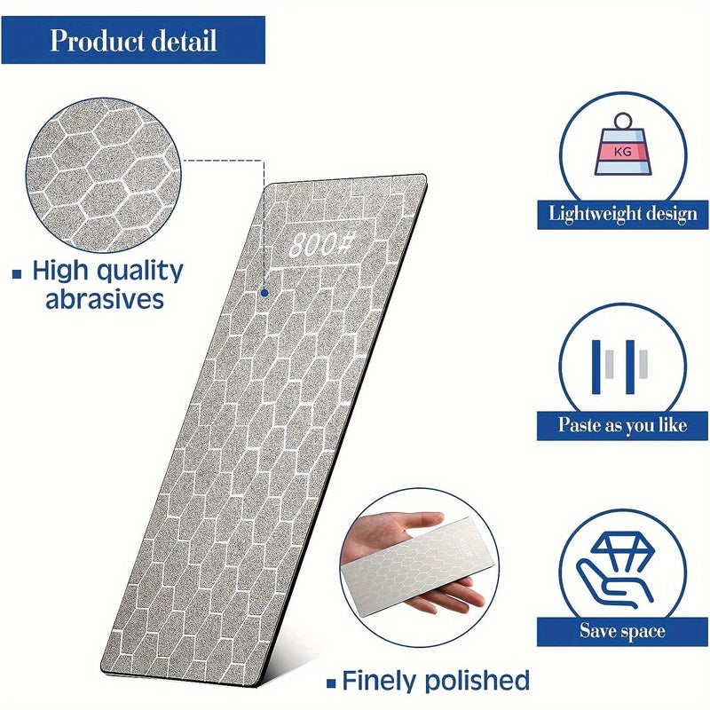 3 5 6 Pieces Kalolary Diamond Sharpening Stone With Non Slip Base Metal For Chisels Camp Kitchen Outdoor Knife Tools Durable Grit Plate Sharpening No Assembly Required Everyday Use - Image 4