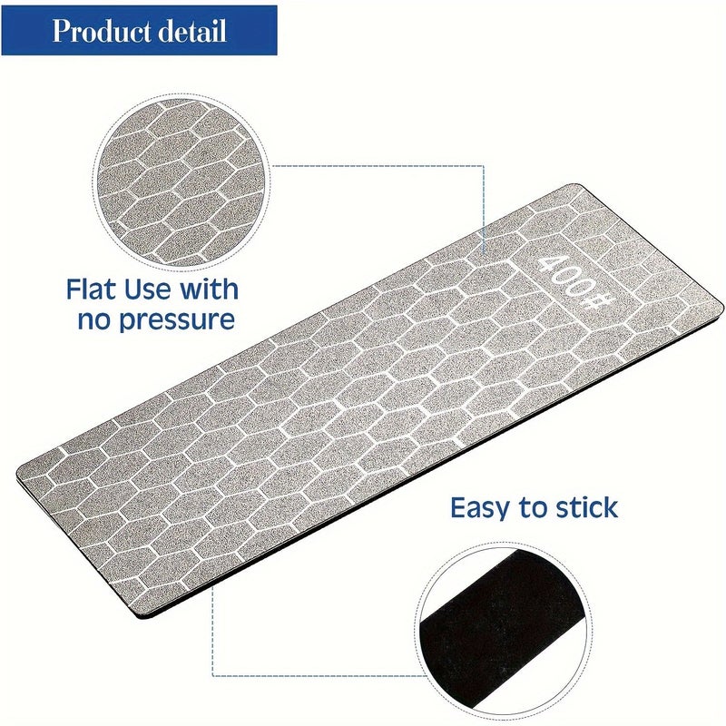 3 5 6 Pieces Kalolary Diamond Sharpening Stone With Non Slip Base Metal For Chisels Camp Kitchen Outdoor Knife Tools Durable Grit Plate Sharpening No Assembly Required Everyday Use - Image 5