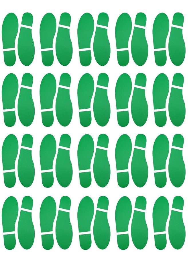 SKYCOOOOL 20 Pairs 40 Prints Green Kids Size Shoes Footprint Stickers Decals for Floor Wall Stairs to Guide Directions Celebrate St. Patrick's Day by SKYCOOOOL - Image 1