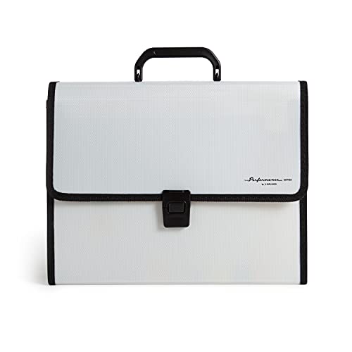 U Brands Gray Expandable 26-Pocket Performance Poly File Folder with Handle Office Supplies, 13” x 10.83” x 2.5” - Image 1
