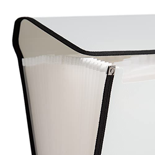 U Brands Gray Expandable 26-Pocket Performance Poly File Folder with Handle Office Supplies, 13” x 10.83” x 2.5” - Image 4
