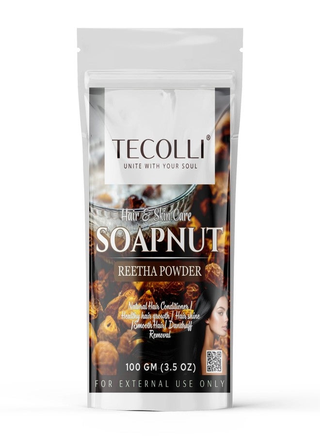 Tecolli® Soapnut (Reetha) Powder 100 gm - 100% Natural & Pure | Chemical-Free | Additive-Free | Traditional Hair & Skin Cleanser - Image 1