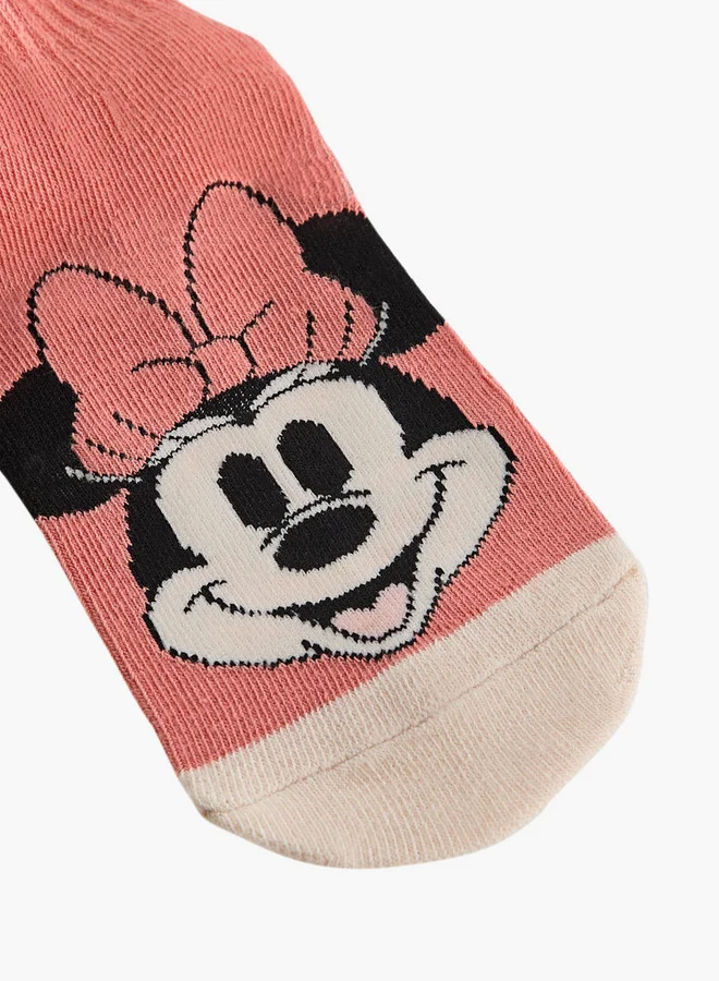 Disney  Minnie Mouse Print Crew Length Socks - Set of 3 for Women | Best Price UAE