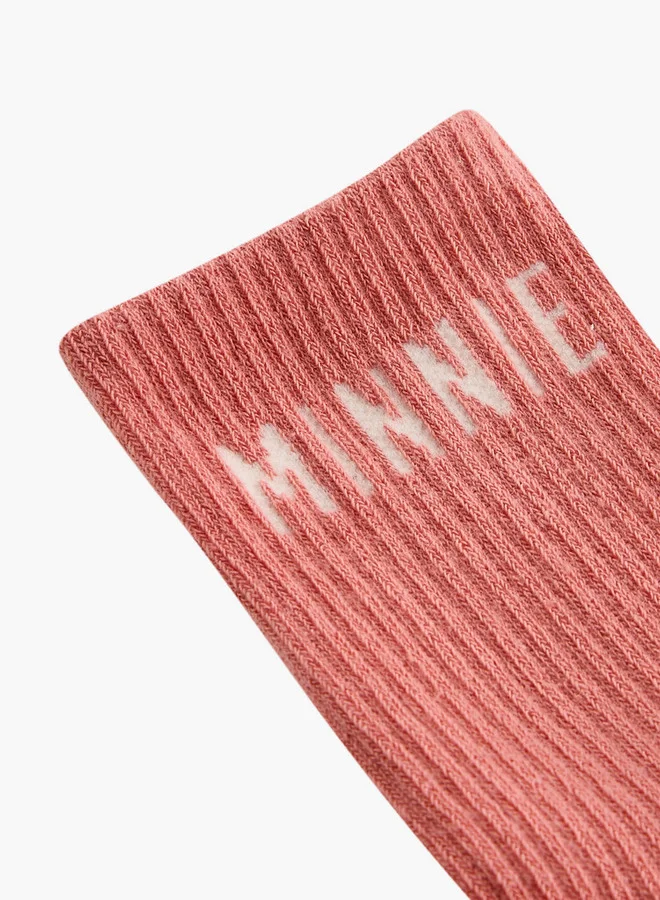 Disney  Minnie Mouse Print Crew Length Socks - Set of 3 for Women | Best Price UAE