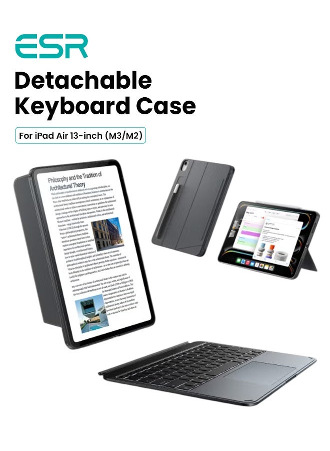 Shift Keyboard Case (Detachable), US Layout, Compatible with iPad Air 13-inch (M2)/(M3), Dark Gray