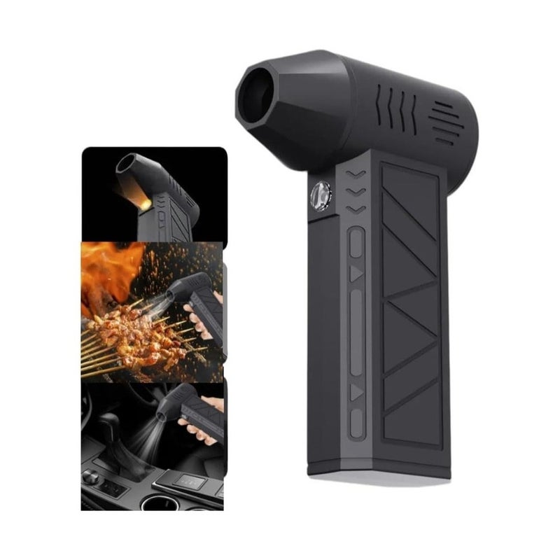 Jet Dry Mini Blower, 130000 RPM Portable Mini Hand Powerful Jet Blower, Super Jet Fan Adjustable Speeds and Rechargeable, Turbo Powered Mini Blower Air Duster for Car, Cleaning, Camping, Outdoors - Image 1