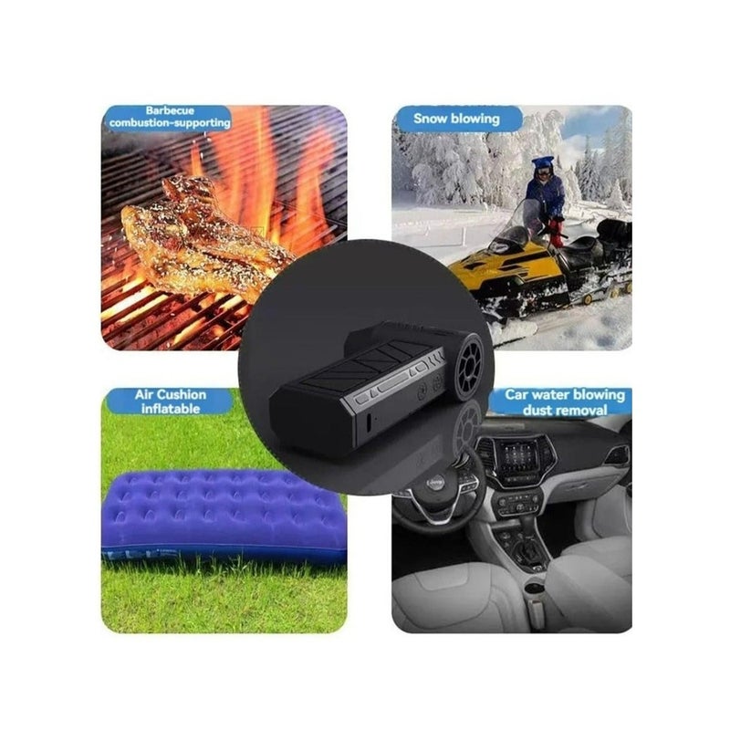 Jet Dry Mini Blower, 130000 RPM Portable Mini Hand Powerful Jet Blower, Super Jet Fan Adjustable Speeds and Rechargeable, Turbo Powered Mini Blower Air Duster for Car, Cleaning, Camping, Outdoors - Image 5