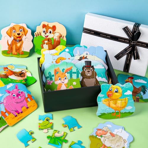 LHSYFBZ 24 Pack Animal Puzzle for Kids Pig Duck Chicken Puzzle Animal Jigsaw Puzzles Perfect for Classroom Rewards and Halloween Goodie Bag - Image 5