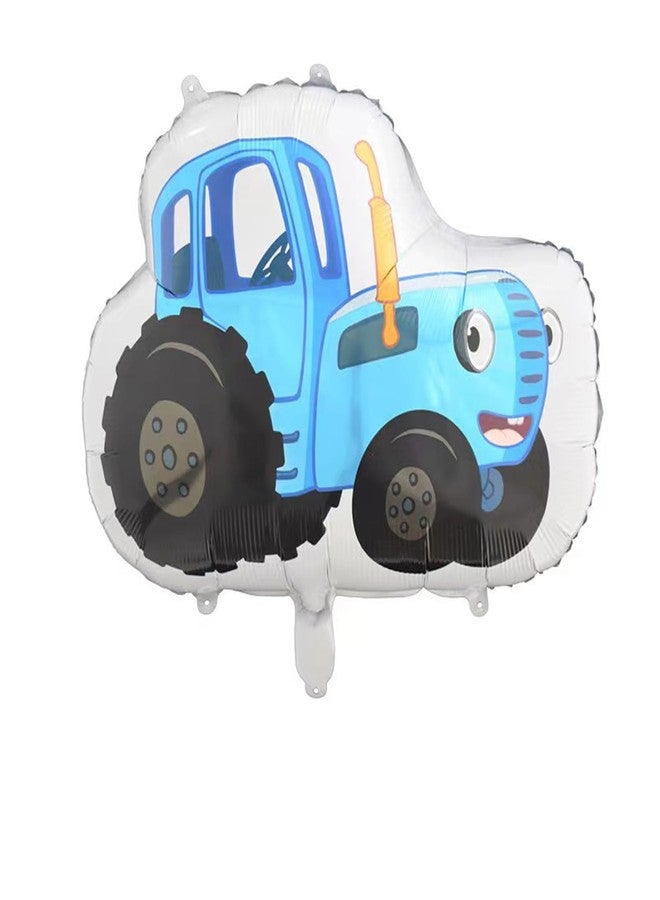 DYT 4PCS Blue Tractor Balloon Jumbo Tractor Shaped Aluminum Foil Mylar Balloons for Farm Themed Party Birthday Decoration Supplies - Image 3