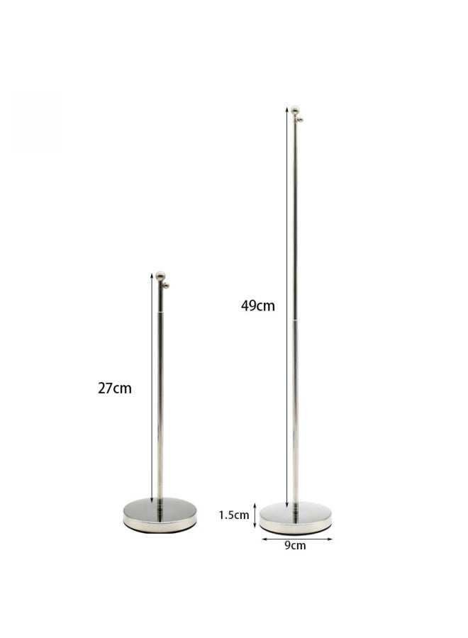 Crown Office Table Flag Crystal Base Stainless Steel Telescopic Flagpole Flagstand Flag Decoration Flag Telescopic Flagpole Red Flag - Image 3