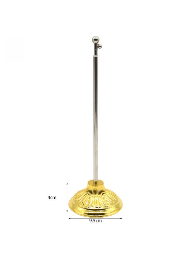 Crown Office Table Flag Crystal Base Stainless Steel Telescopic Flagpole Flagstand Flag Decoration Flag Telescopic Flagpole Red Flag - Image 4