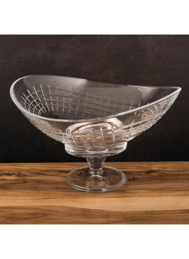 byblos ✨ Luxurious serving dish with a base – elegantly engraved crystal | A touch of luxury for your table | Large size 30x22 cm ✨ - Image 2