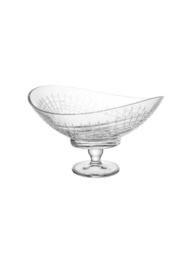 byblos ✨ Luxurious serving dish with a base – elegantly engraved crystal | A touch of luxury for your table | Large size 30x22 cm ✨ - Image 3