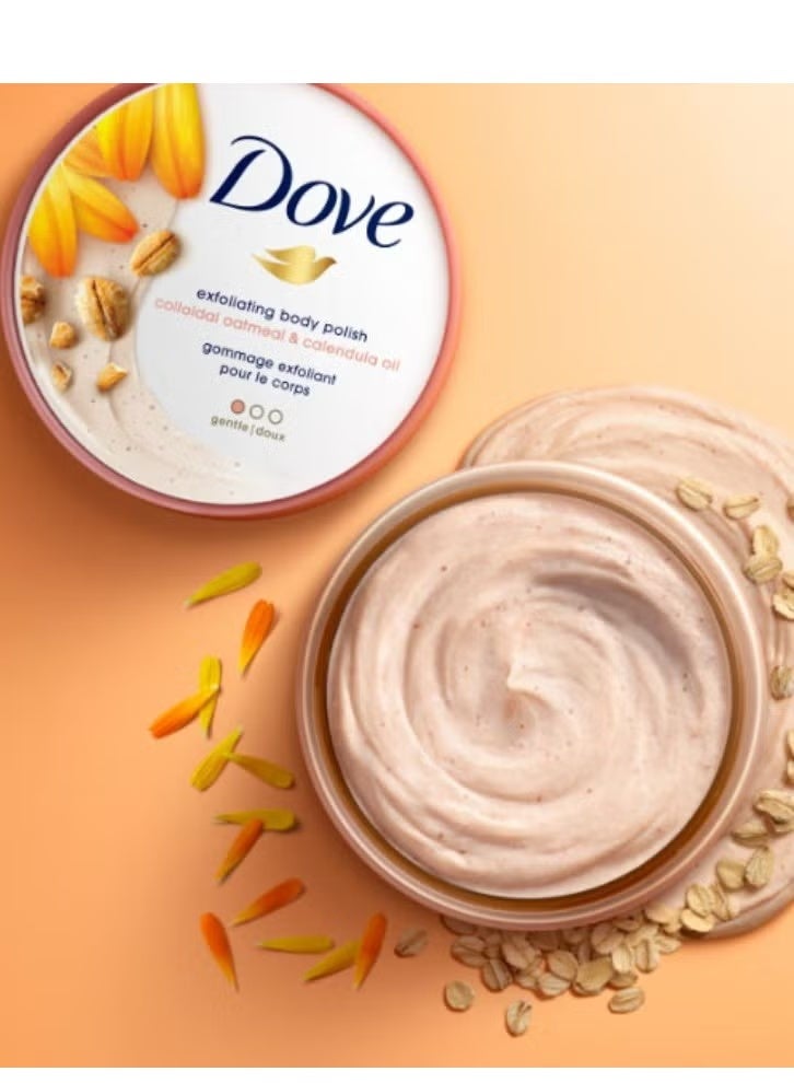Dove Exfoliating Body Polish Colloidal Oatmeal & Calendula Oil - gommage Exfoliat pour le corps  298g - Image 5
