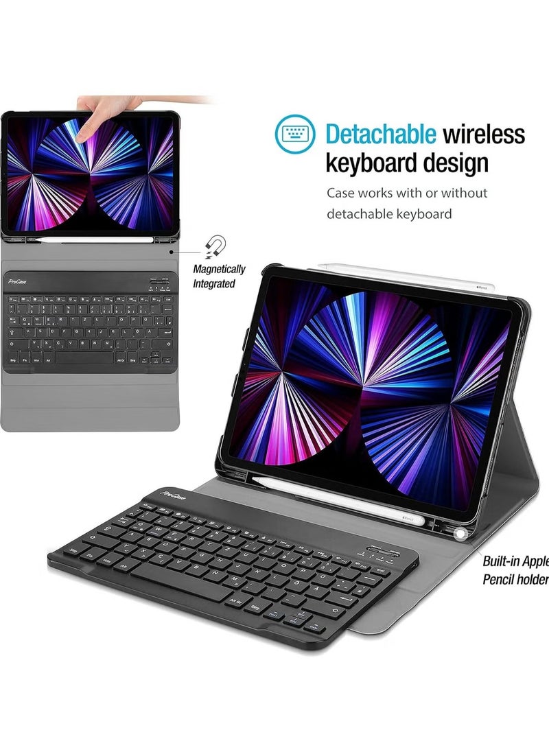 JAJEEK Slim Folio Pro Backlit Bluetooth Keyboard Case – Compatible with iPad Pro 11-inch 1st, 2nd, 3rd, 4th Gen (2018-2022), Full Protection, Rechargeable, Slim, Lightweight, Perfect for Typing, Viewing, and Gaming - Image 1