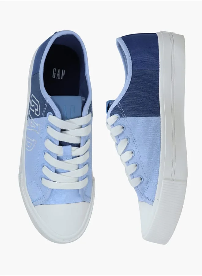 GAP Girls' Colourblock Sneakers with Lace-Up Closure - BALTIMORE