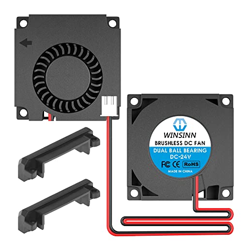 WINSINN 40mm Blower Fan 24V, Ender 3 Fan Upgrade 24 Volt Fans Blower 4010 Dual Ball Bearing, Works with Ender 3 Pro 3X CR-10S (Pack of 2Pcs) - Image 3