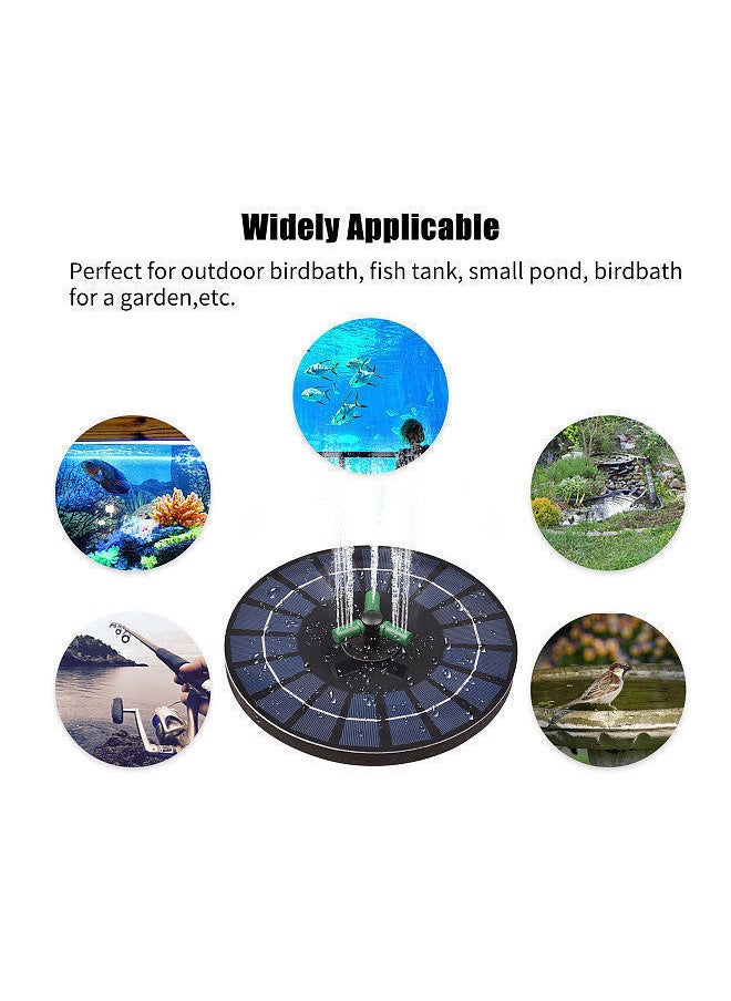 Y&D - 6W Colorful Solar Fountain Pump With 360°Rotatable Nozzle RGB LED Light Water Battery Auto-Shut off 9 Inch Floating for Bird Bath Garden Small Pond - Image 1