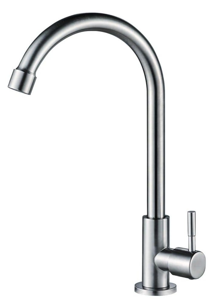milano Denz Plus Sink Tap Brown Nickel | Brass Body Sink Mixer | Kitchen Sink Faucet Tap Mixer For Lavatory Kitchen Sinks - Brushed Nickel - Image 1