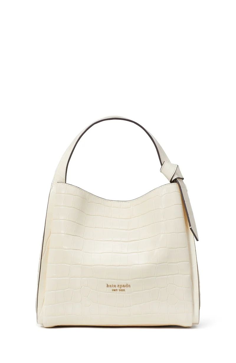 Kate Spade Knott Croc-Embossed Medium Crossbody Tote