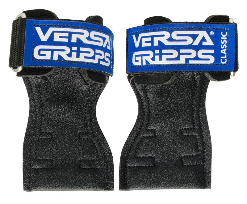 Versa Gripps فيرسا غريبس® كلاسيك، صنع في الولايات المتحدة الأمريكية، أحزمة معصم لرفع الأثقال بديل، أفضل ملحق تدريبي، أزرق، م/ل - Image 5