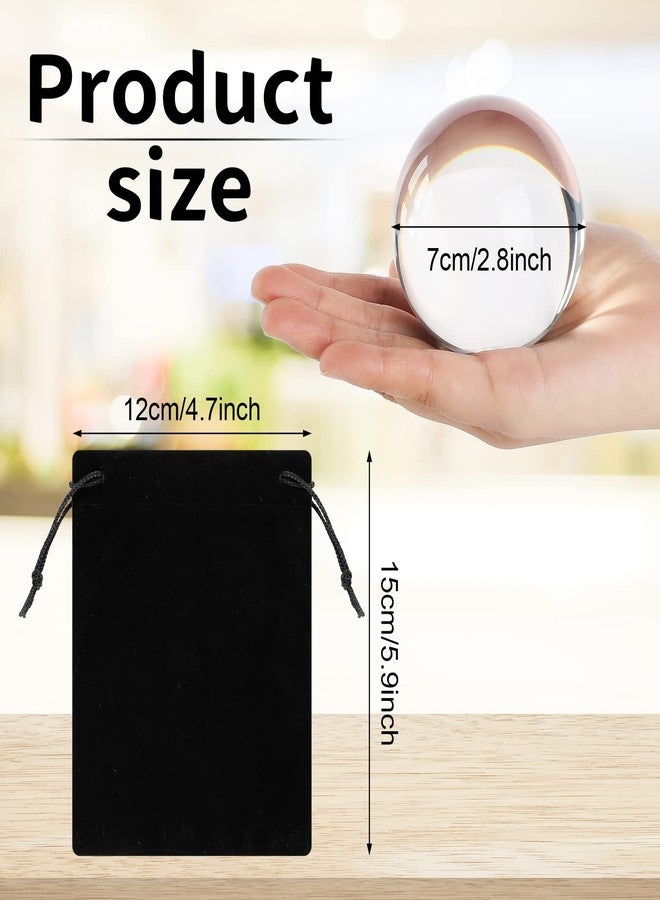 Kathfly Acrylic Contact Juggling Ball Small Transparent Practice Juggling Ball with Bag for Beginners Small Hands Cosplay, 7 cm/ 2.76 inches - Image 2