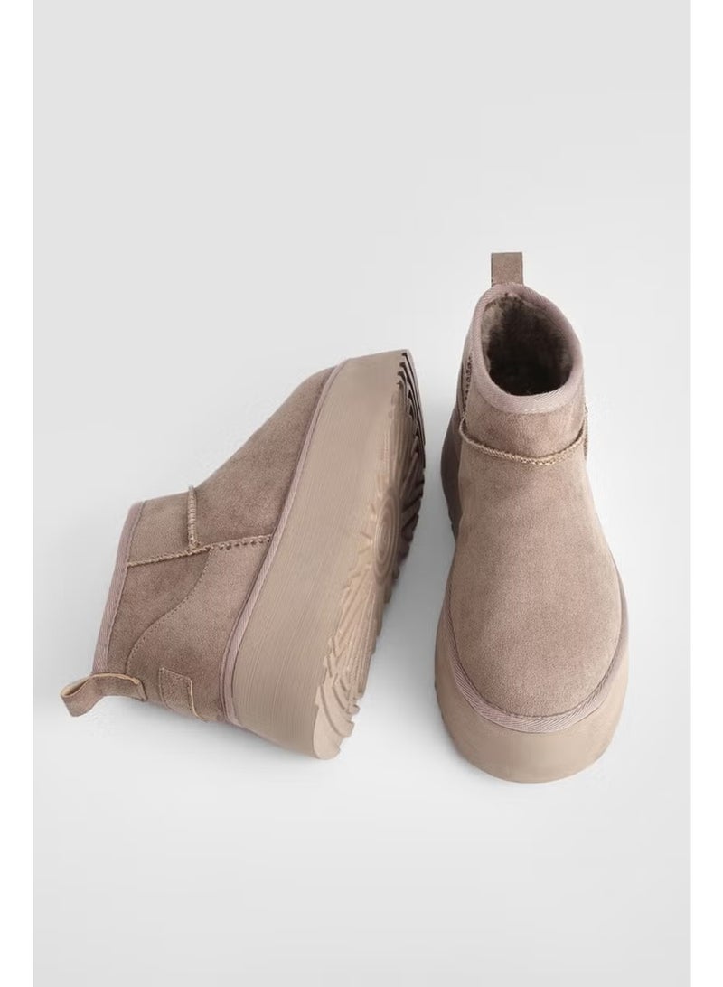 MARJIN Women's Thick Sole Fur Half Boots Tefis - Image 4