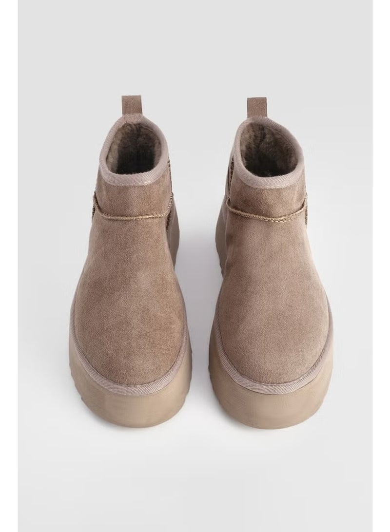 MARJIN Women's Thick Sole Fur Half Boots Tefis - Image 2