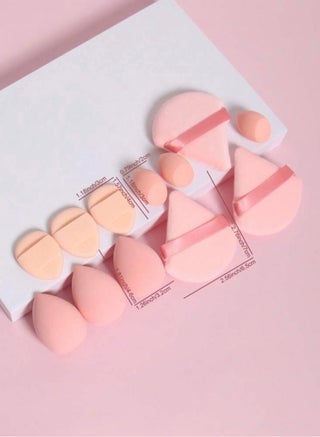 12-Piece Makeup Sponge Set- Multi soft color Mini Makeup Sponge, Powder Puff Long Lasting Beauty Sponge Wet & Dry Use for Women - view 3