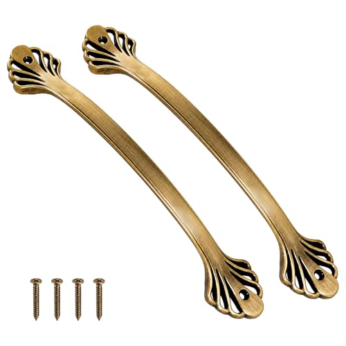 VOLO Door Handle for Main Door and Pull-Push Handle for Wooden and Glass Door/House/Hotel/Office Door Hardware (Model no S-162) (Antique Brass Finish) (10", 2) - Image 1