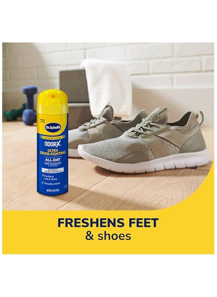 Dr. Scholl's Dr. Scholl's OdorX Ultra Odor-Fighting Foot Spray Powder, Sweat & Odor Control, 4.7oz  - Image 4