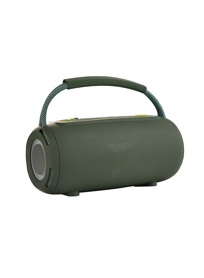 LAWAZIM Waterproof Bluetooth Double Speaker - 5W Green Color With LED Light - Portable Boombox Style Speaker with Dual Drivers, AUX/TF/USB/FM/ Playback -Ideal for Travel, Outdoor, Indoor, and Home Use - Image 5