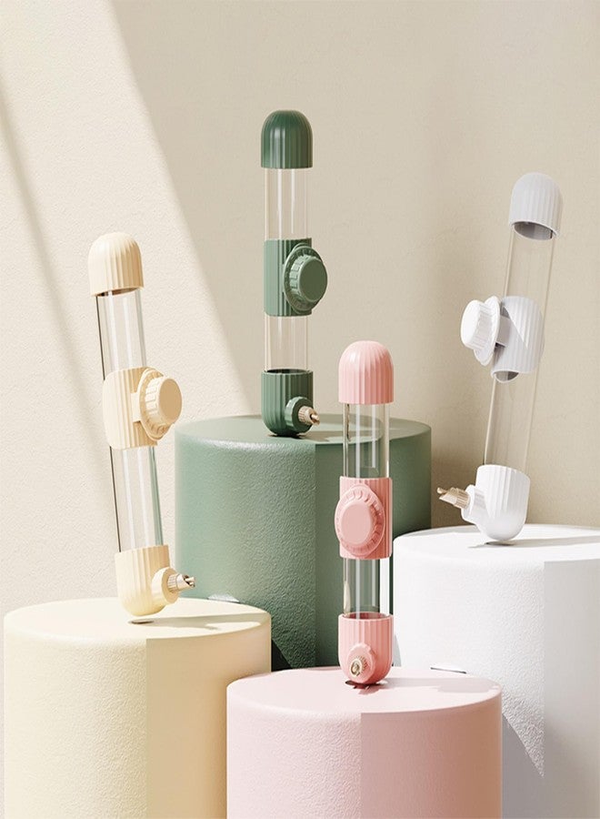 موزع مياه للطيور بدون فوضى، سعة 9.4 أونصة سائلة، مغذي مياه أوتوماتيكي للببغاوات مع صمام زنبركي، وعاء شرب شفاف للقفص للببغاوات الصغيرة والكوكاتيل والبادجي والطيور الصغيرة والكناري (أبيض، 7.4 أونصة سائلة (220 مل)) - Image 3