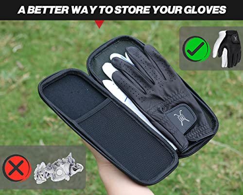 Handy Picks Performance Golf Glove Case - Golf Gloves Holder Case that Protects n Keeps Your Golf Gloves Neat n Dry - Air Flows Through on the Back Cover to Let the Moisture Out (Black) - Image 4