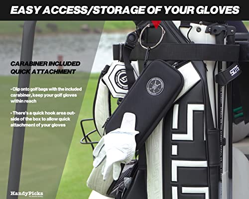 Handy Picks Performance Golf Glove Case - Golf Gloves Holder Case that Protects n Keeps Your Golf Gloves Neat n Dry - Air Flows Through on the Back Cover to Let the Moisture Out (Black) - Image 5