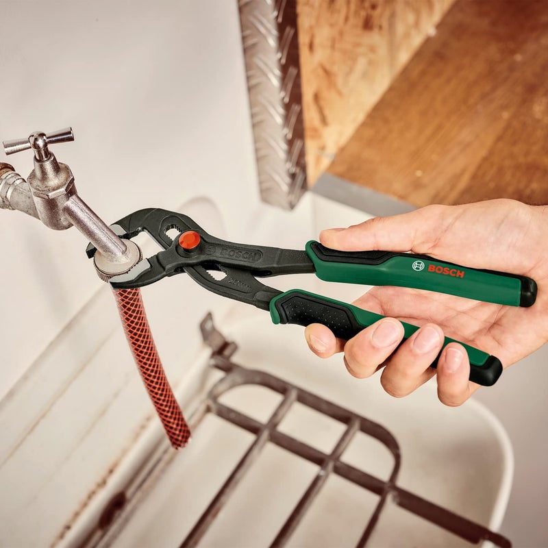 BOSCH كماشة مضخة المياه 250 مم (10 بوصة) | فك قابل للتعديل لامساك الأنابيب والمثبتات | فولاذ كربوني مقسى | مقاومة للتآكل | مقHandles مريحة مضادة للانزلاق | فكوك مصنوعة بدقة - Image 2